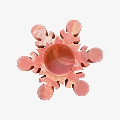 Wolf & Badger Large Snowflake Tealight Holder - Red By Shax