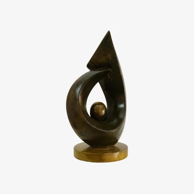 Wolf & Badger Green Bronze Abstract | Artchi