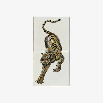 Wolf & Badger Tile Panel Tiger Catchii