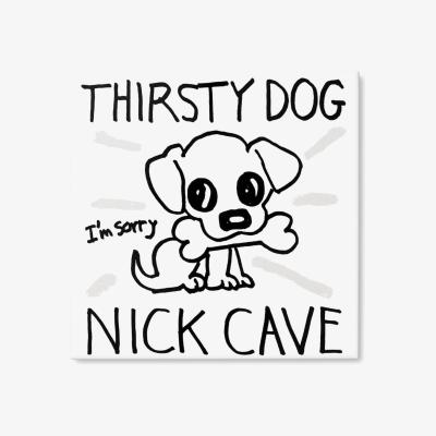 Wolf & Badger White Thirsty Dog By Cave Things Plinth