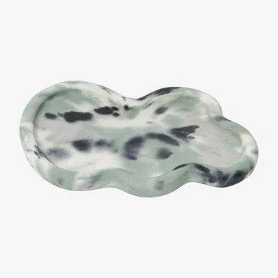 Wolf & Badger Green / Grey / Pink Concrete Wobble Tray - Green And Lilac Smith & Goat
