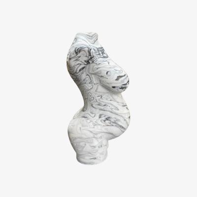 Wolf & Badger Marbled Pregnant Lady Bust - White By Shax