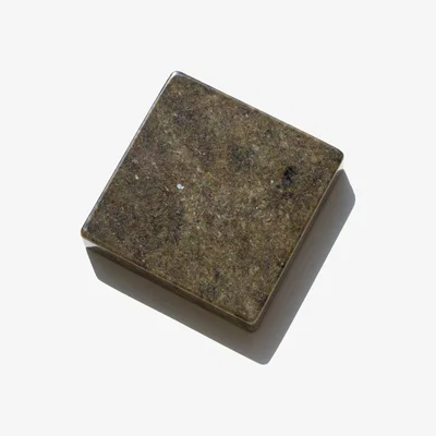 Wolf & Badger Neutrals / Gold / Brown Italian Moss Stone Pedestal The Parmatile Shop