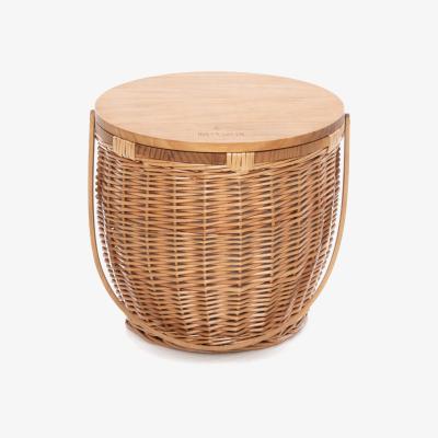 Wolf & Badger Neutrals Insulated Picnic Basket With Removable Lid Bukawaswim