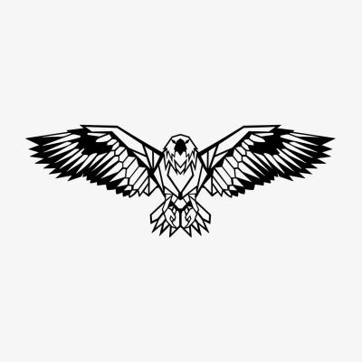 Wolf & Badger Black Eagle Metal Wall Art One Size Monique Store