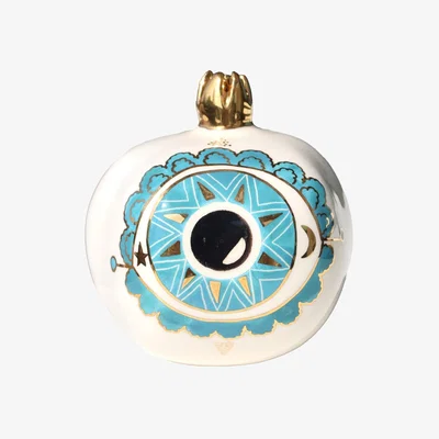 Wolf & Badger Turquoise Eye Compass Pomegranate L Decoration | Sherie Boutik
