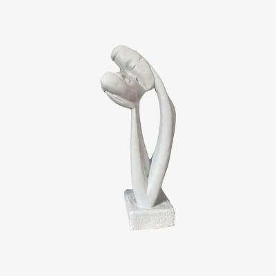 Wolf & Badger White Couple Kissing Sculpture Artchi