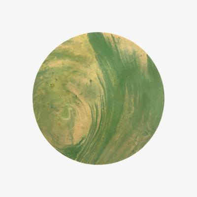 Wolf & Badger Marbled Tile - Green, Yellow By Shax