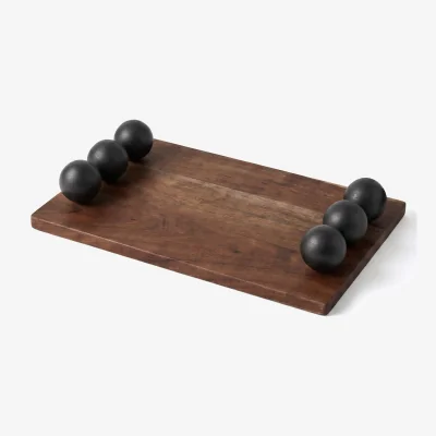 Wolf & Badger Big Baller Board | Black & Walnut | One Size | House of Revelry