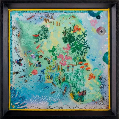 Wolf & Badger Aloha Hawaii Framed Silk | One Size | Un Poco