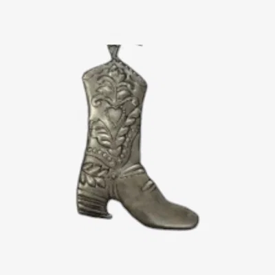 Wolf & Badger Silver Cowboy Boots | Lila Rasa