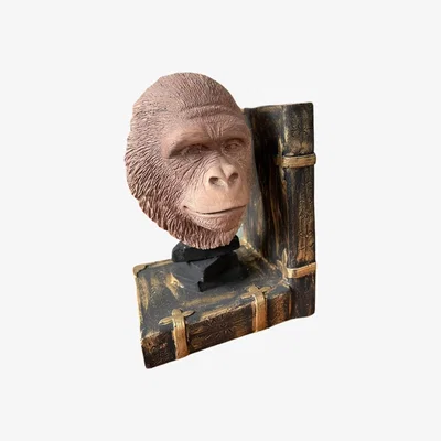 Wolf & Badger Brown Gorilla Decor Sculpture Artchi