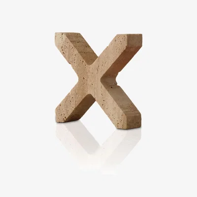 Wolf & Badger Neutrals Natural Beige Travertine Cross Decor – Minimalist Stone Accent For Modern Interiors | Anatoliacraft