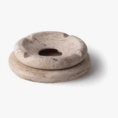 Wolf & Badger Pebbles Ashtray Donut Marble - Neutrals And Jacob