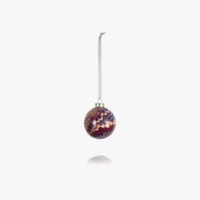 Wolf & Badger White / Red / Black Medium Kilim Marbled Bauble Wildmore