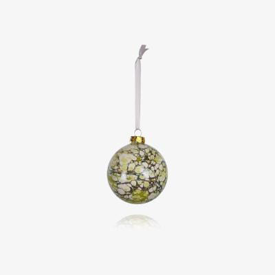 Wolf & Badger Green / White Large Moss Marbled Bauble Wildmore