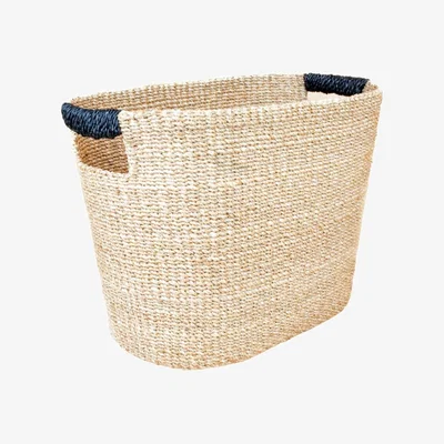Wolf & Badger Black Medium Oval Basket | Likhâ