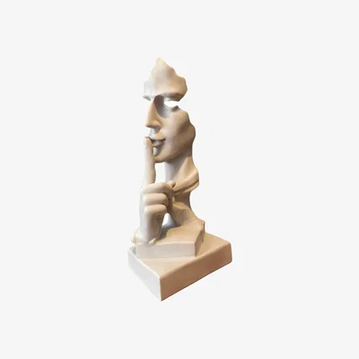 Wolf & Badger White Silince Design Sculpture Artchi