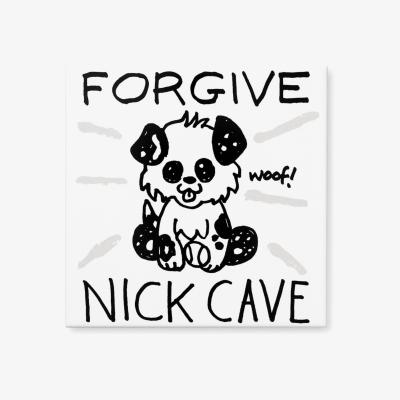 Wolf & Badger White Forgive By Cave Things Plinth