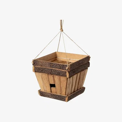 Wolf & Badger Brown Trapezoid Planter-Birdhouse Likhâ
