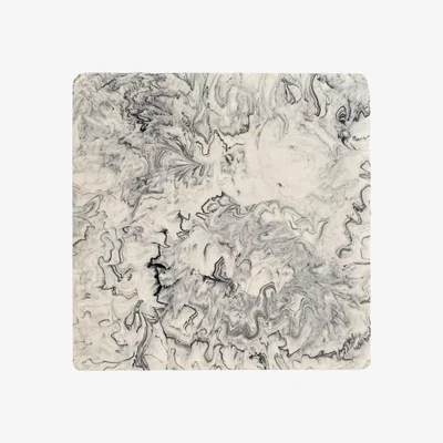Wolf & Badger Marbled Tile - White By Shax