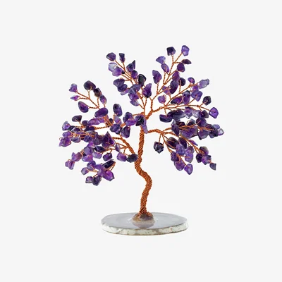 Wolf & Badger Pink / Purple Oasis - Amethyst Feng Shui Tree | Karma and Luck