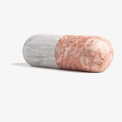 Wolf & Badger Pink / Purple Capsule Marble Sculpture - Pink & Purple And Jacob