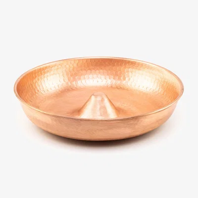 Wolf & Badger Neutrals Handmade Solid Copper Bird Bath Bowl - Hammered Solid Copper Bird Feeder & Copper Yard Art Ornament | Anatoliacraft