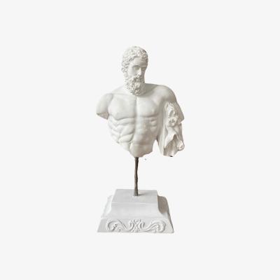 Wolf & Badger Stoic Hercules Sculpture - Colour White | Artchi