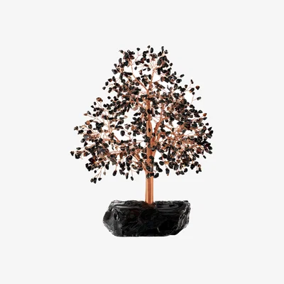 Wolf & Badger Grounded Awareness Black Onyx Feng Shui Tree | Karma and Luck