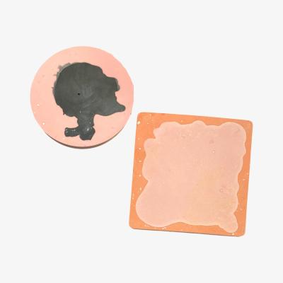 Wolf & Badger Pink / Purple Abstract Art Coasters - Pair By Shax