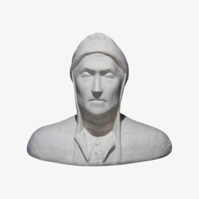 Wolf & Badger White Dante Alighieri Bust | Artchi