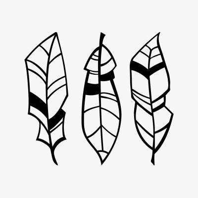 Wolf & Badger Black Geo Feathers Metal Wall Art One Size Monique Store