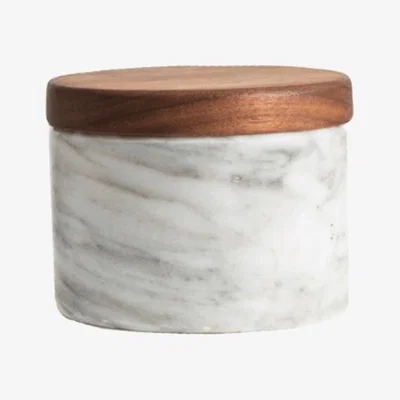 Wolf & Badger Bocal Jar Marble - White And Jacob