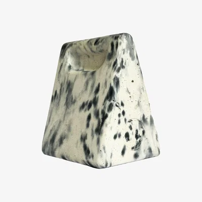 Wolf & Badger Black / White Concrete Door Stop - Charcoal & White | Smith & Goat