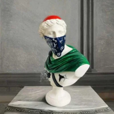 Wolf & Badger Red / Green / White Apollo Bust | Artchi