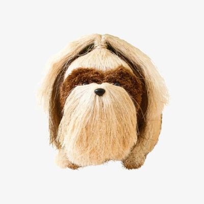 Wolf & Badger White / Brown Shih Tzu Planter - Dog Plant Basket Likhâ