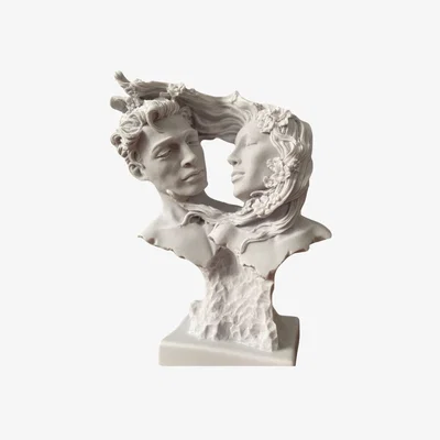 Wolf & Badger Eternal Harmony Sculpture Colour White | Artchi