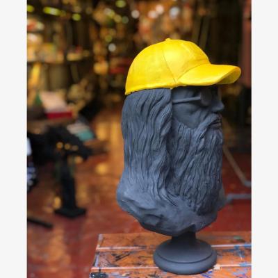 Wolf & Badger Da Vinci With Yellow Cap Sculpture Multicolour | Artchi