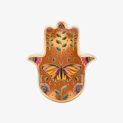 Wolf & Badger Yellow / Orange New Opportunities Hamsa Wall Blessing | Karma and Luck