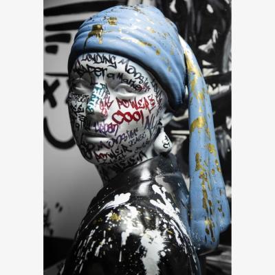 Wolf & Badger Inked Serenity Sculpture - Colourful | Artchi