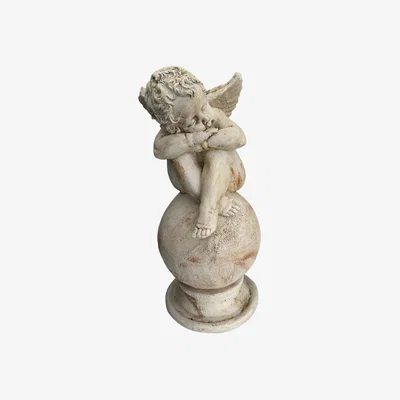 Wolf & Badger Heavenly Slumber Sculpture - White Colour | Artchi
