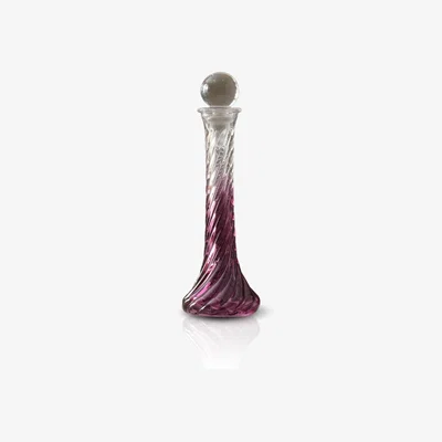 Wolf & Badger Pink / Purple Amethyst Swirl Glass Decanter | Anatoliacraft