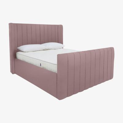 Furniture Village Eira High Foot End Ottoman Bed Frame - Double - Pink