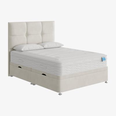 Furniture Village Sleep Story - Gel Plus Hybrid Side Ottoman Divan Set - Double - White