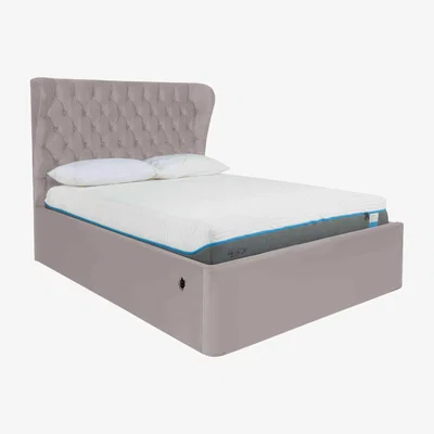 Furniture Village Kendall Electric Ottoman Bed Frame - Double - Velvet Slate