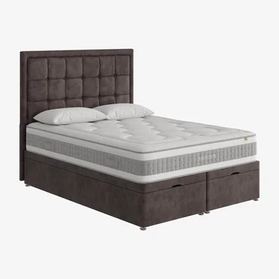 Furniture Village Mammoth - Prestige Plus 4000 End Ottoman Divan Set - Small Double - Grey