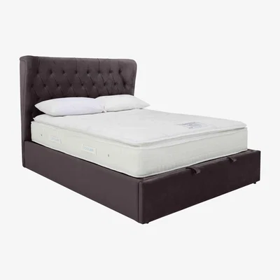 Furniture Village Calypso Ottoman Bed Frame - Double - Krystal Charcoal