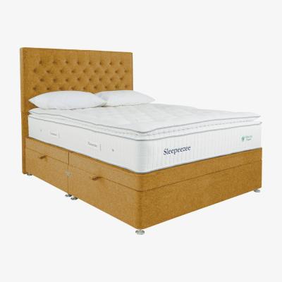 Furniture Village Sleepeezee - Natural Touch 3000 Pillowtop Side Ottoman Divan Set - Small Double - Yellow