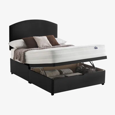 Furniture Village Silentnight - Mirapocket Serenity 1400 Ortho Half Ottoman Divan Set - Small Double6 - Black